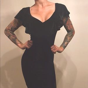 Black velvet small dress